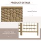 image 5 of HOMCOM 4 Panel Folding Room Divider, Freestanding Privacy Screen, Natural