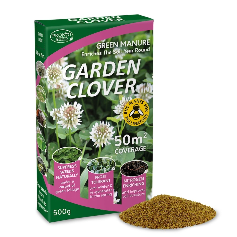image 1 of Pronto Seed Clover Seed for Lawn UK - White Clover 500g - 50m2 Coverage