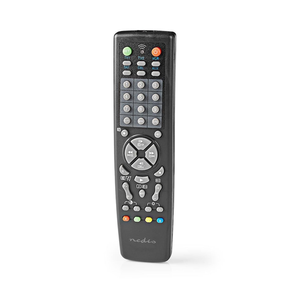 image 1 of Nedis Universal Remote Control 10 Devices, Preprogrammed, Compatible with Over 250 Brands - Can Control TV, CTV, VCR, DBS, Sat, CBL, Hifi, CD, LD, VCD, DVD