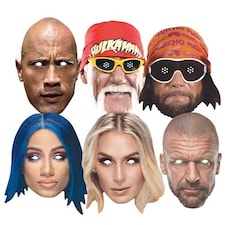 Legendary WWE Stars Cardboard Face Masks - Pack of 6