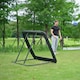 image 8 of HOMCOM Football Training Net, Target Goal W/ Adjustable Angles - Black | Black | Black