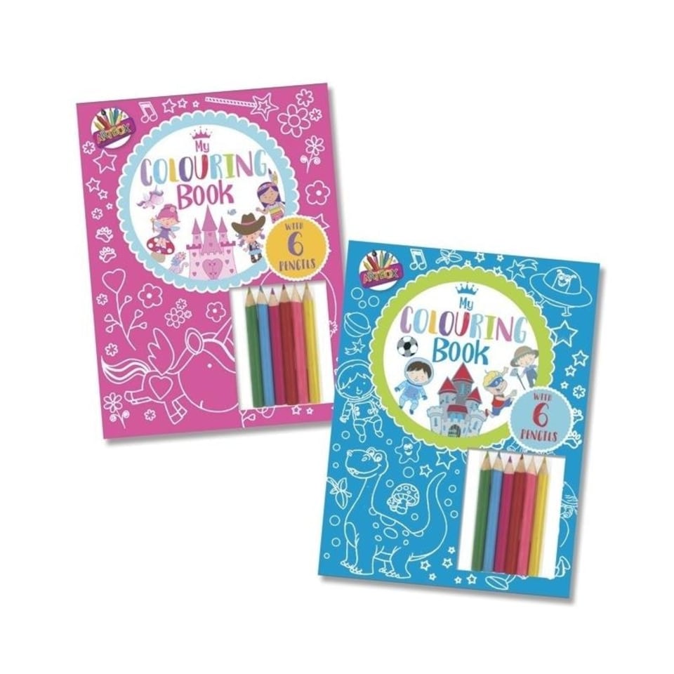 Colouring Book With 6 Pencils
