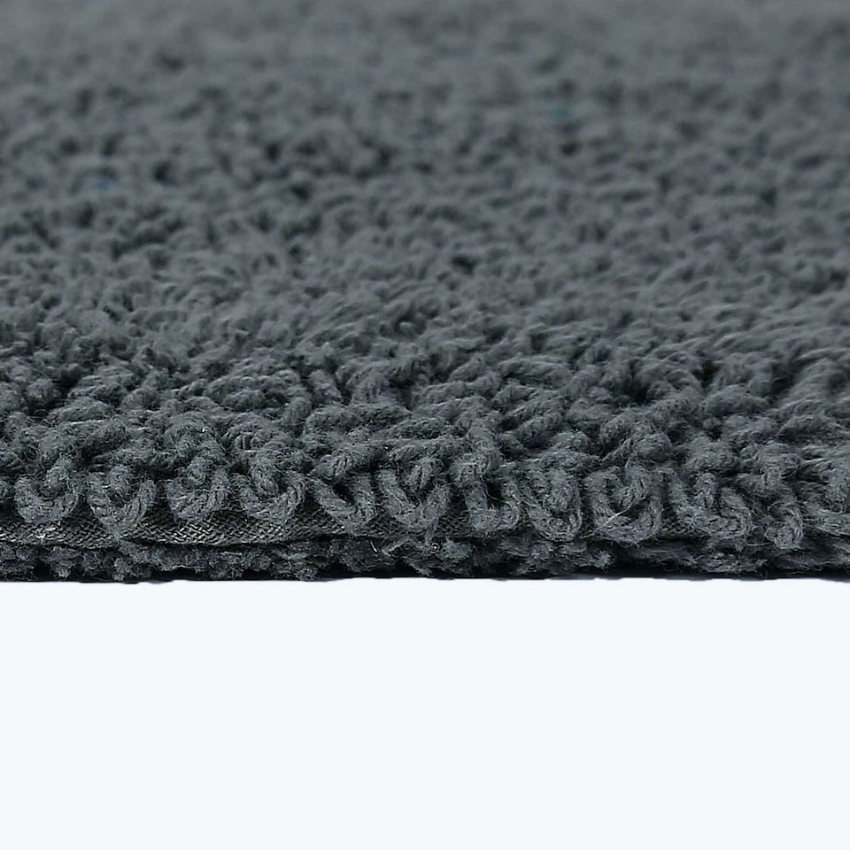 image 1 of Homescapes Luxury Reversible Extra Large Bath Mat - Grey Grey