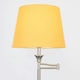 image 1 of ValueLights Sinatra Adjustable Swing Arm Floor Lamp In Chrome Finish with Mustard Tapered Light Shade with LED GLS Bulb