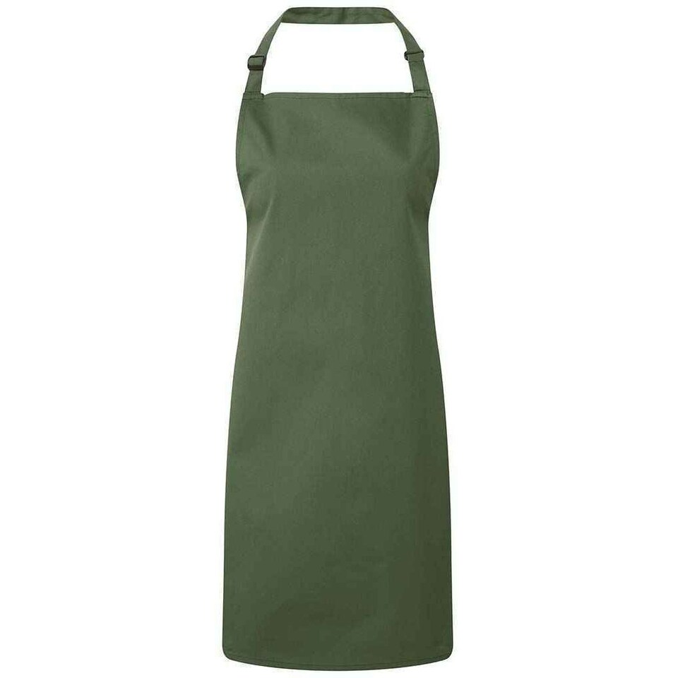 image 1 of Premier Unisex Adult Colours Full Apron | Green | Moss | One Size | 1