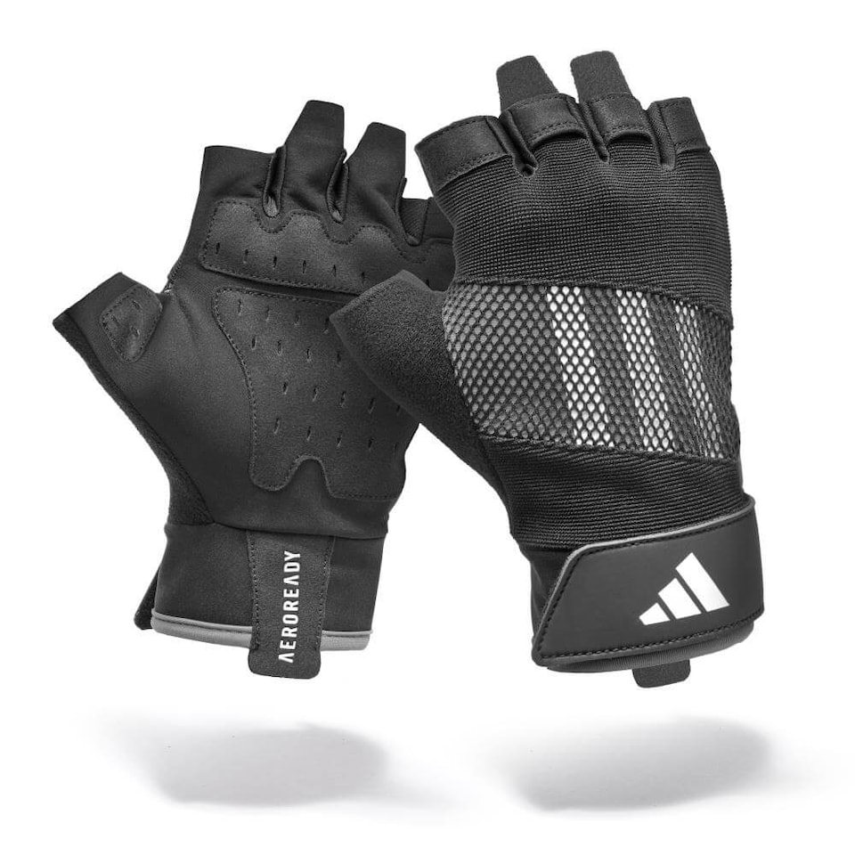 image 1 of Adidas Performance Training Gloves — Aeroready Weightlifting Gloves, Grey (S) | Grey | Grey | S