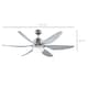 image 5 of HOMCOM Reversible Ceiling Fan with Light, 6 Blades Indoor Modern Mount LED Lighting Fan with Remote Controller, for Bedroom, Living Room, Silver