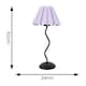 image 4 of ValueLights Wiggle Black Metal Table Lamp Lilac Scallop Taper Shade