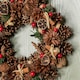 image 5 of 36cm Winter Spice Hanging Christmas Wreath with Pine Cones Red Berries & Dried Fruit