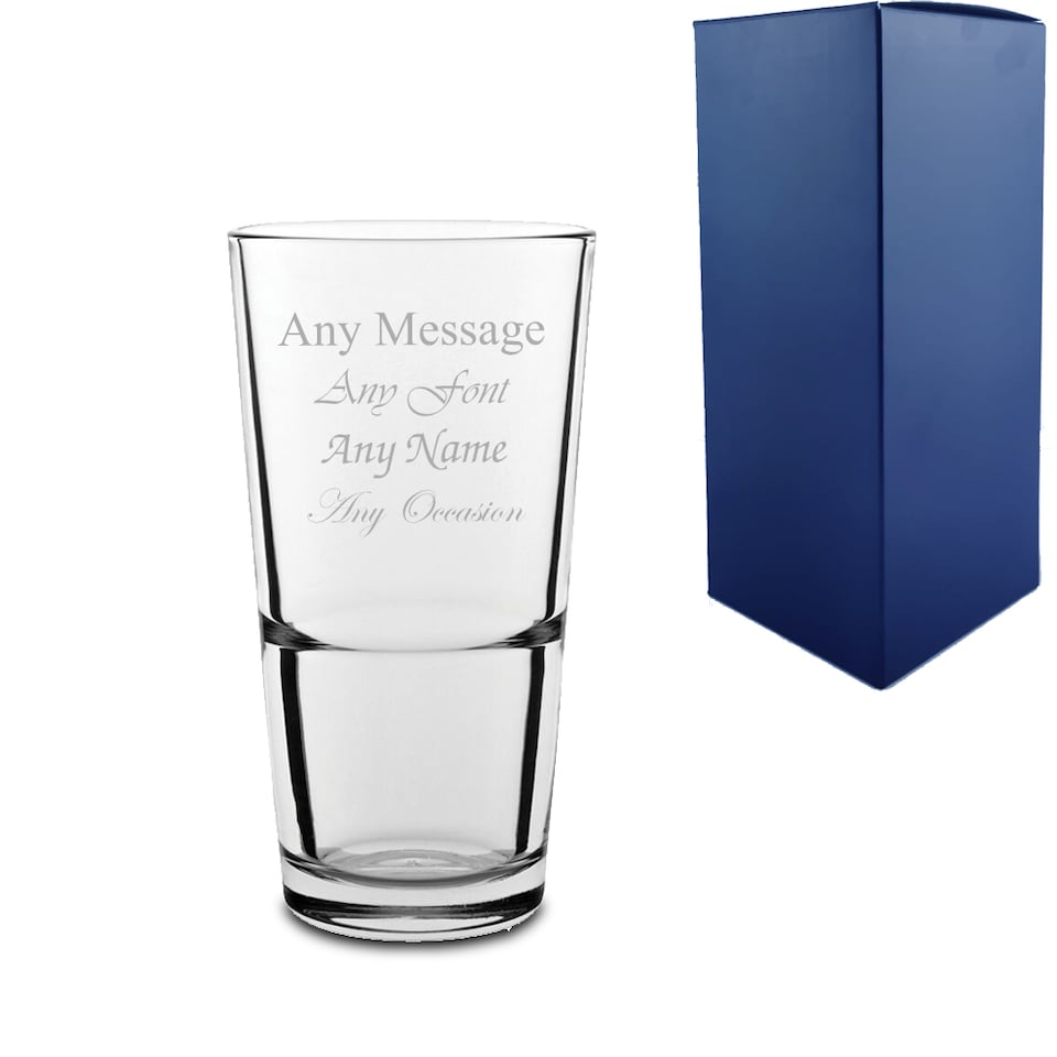 image 1 of Personalised Engraved 16oz Grande Hiball Birthday Glass for Friend