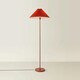 image 3 of ValueLights Akira Burnt Orange Pleated Shade Freestanding Floor Lamp | Orange