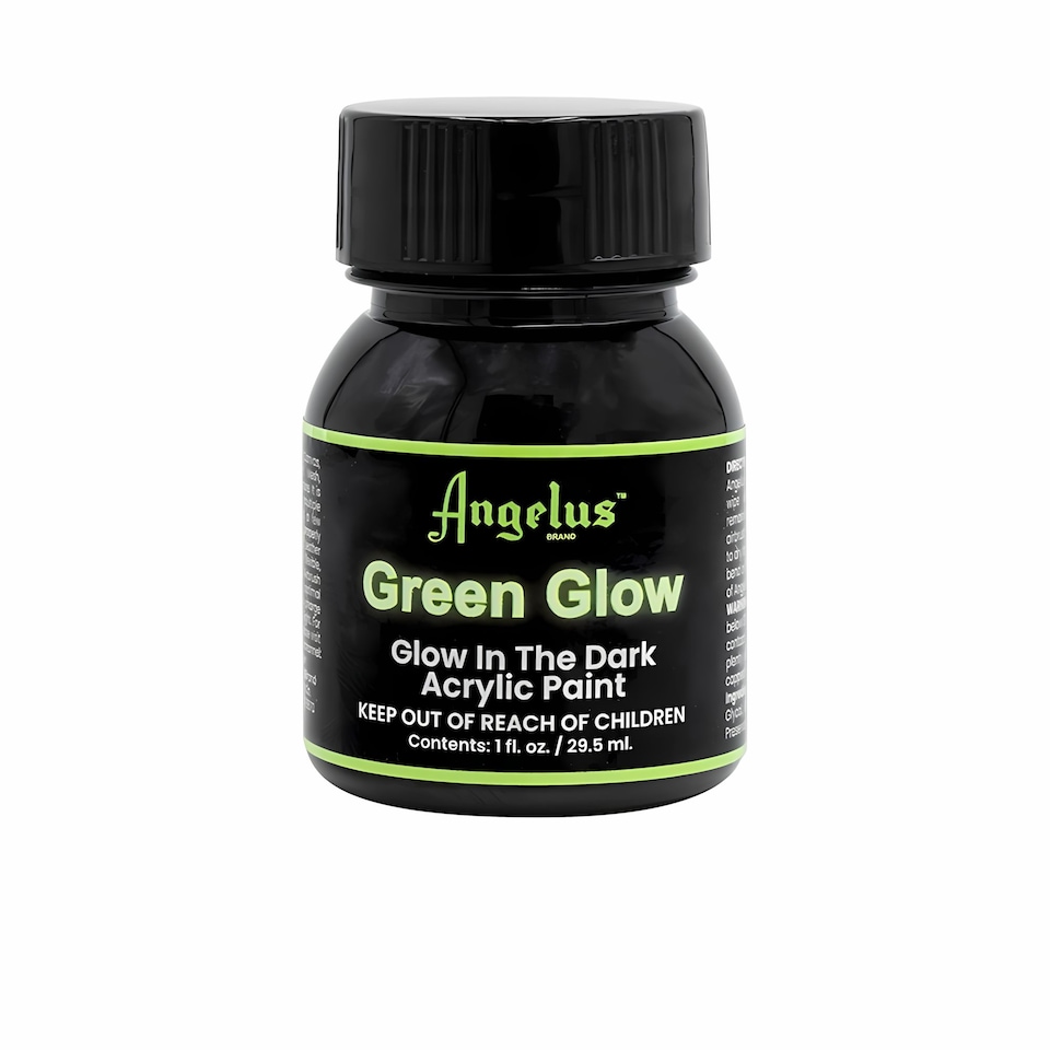 image 1 of Angelus Green Glow Paint - Glow in the Dark for Leather 1oz | Green
