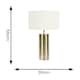 image 3 of ValueLights Lexy Antique Brass Touch Table Lamp with Cream Boucle Shade