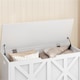 image 5 of Yaheetech 132L Rustic Farmhouse Style Storage Bench-White | White | White | 100 cm L × 40 cm W × 46.5 cm H | 1
