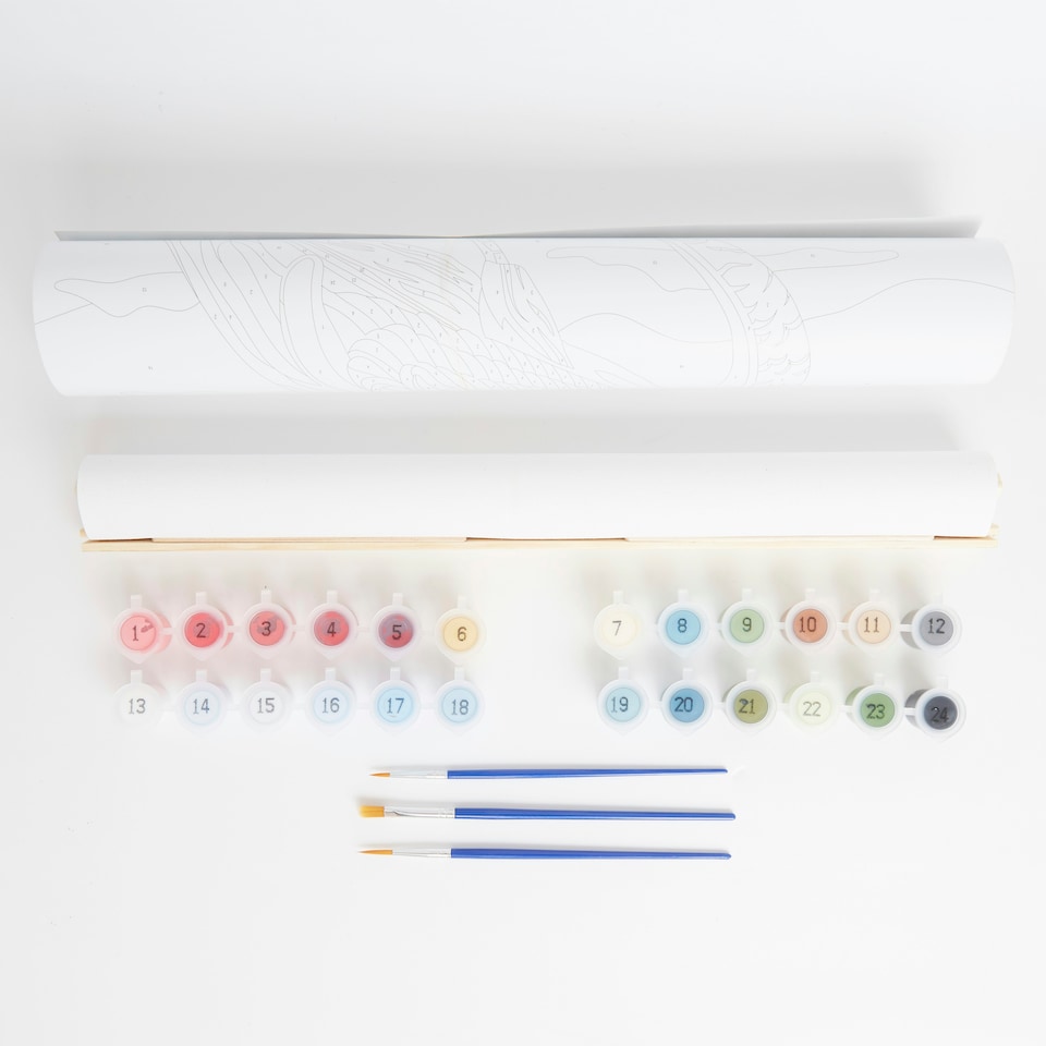image 1 of Natural History Museum Paint By Numbers Flamingo Hanging Kit