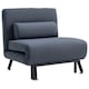image 1 of HOMCOM Linen Chair Bed, 3-in-1 Convertible Sleeper Chair with Adjustable Backrest, Pillow, for Living Room, Bedroom, Dark Grey