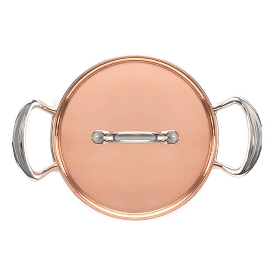 image 1 of Samuel Groves Copper Induction 18cm Casserole Pan with Lid