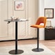 image 4 of SONARA Set of 1 Adjustable Velvet Upholstered Breakfast Bar Stools | Orange