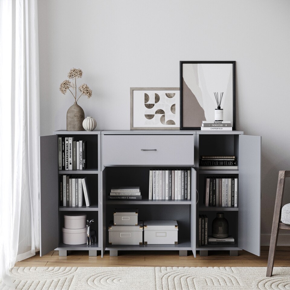 image 1 of Storage Combination- Double Side Cabinet | Grey | 0 x 0 x 0 | 3