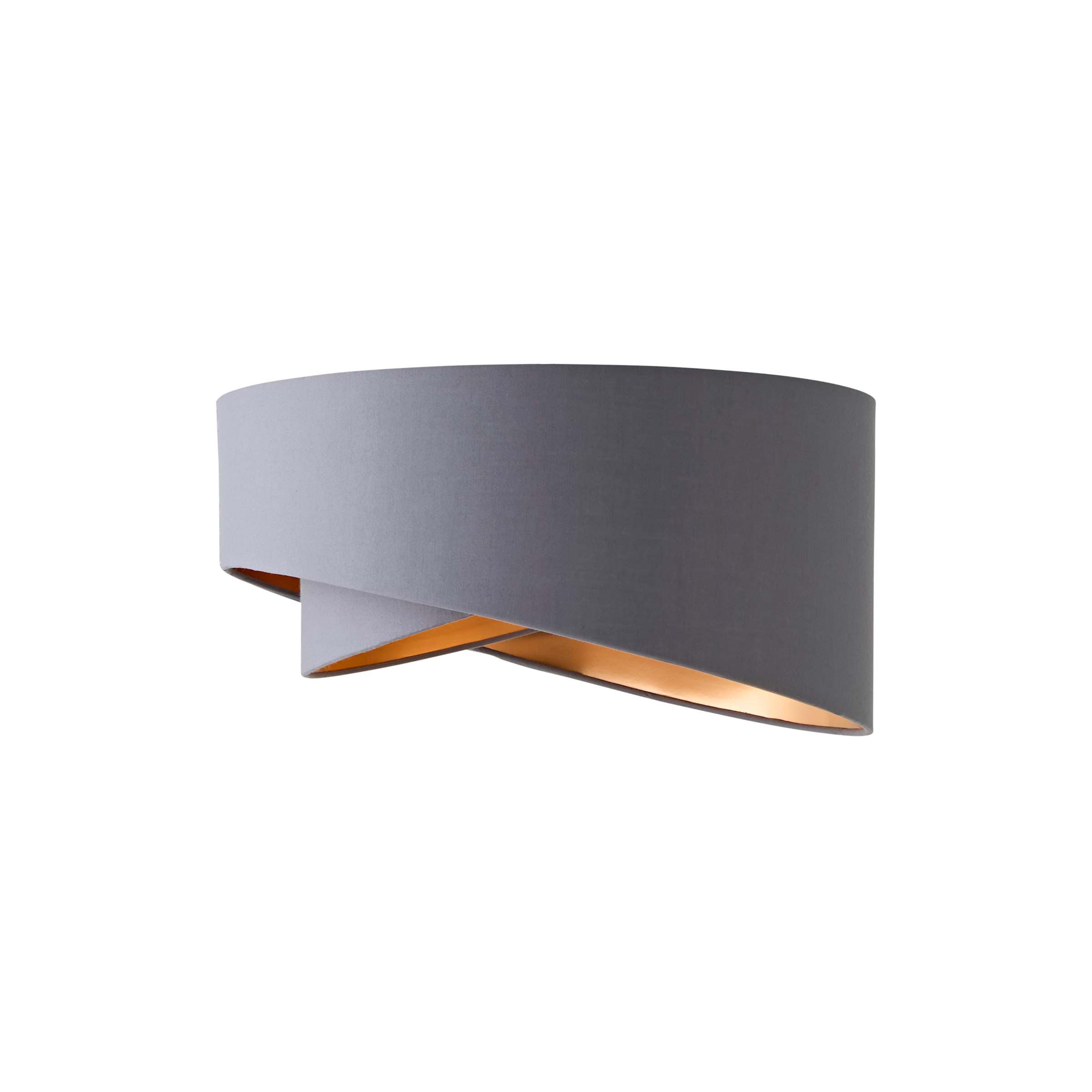 ValueLights Trekan Fabric Grey Ceiling Pendant Shade Grey