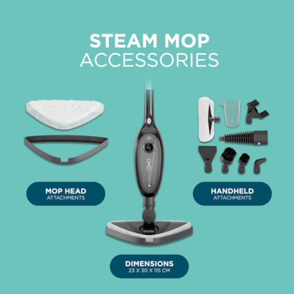 image 1 of DMD 10-in-1 Multifunction Upright Steam Cleaner Mop & Accessories
