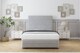 image 1 of Sloomy Monaco Silver Plush Divan Bed With Mattress 2 Drawers Left Side With 26" Strutted Headboard & 12" Matching Footboard 4' Small Double | Silver | Silver | Small Double | 1