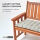 image 2 of Homescapes Garden Bench Cushion Luxury 2 Seater 100% Cotton Indoor Outdoor Seat Pad Grey | 108 x 42 cm