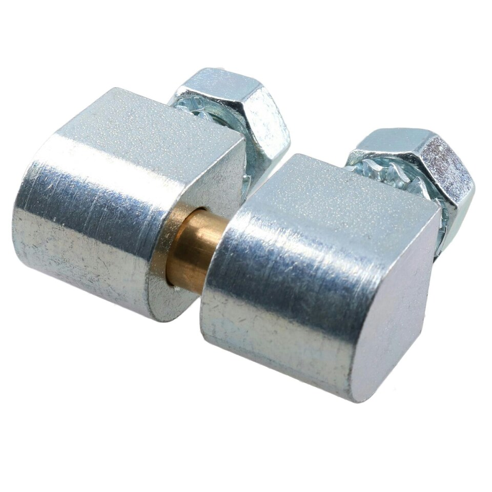 image 1 of 2pk Lift Off Knuckle Hinge M8 Studs Brass Pin 16x30mm Heavy Duty Industrial Silver