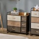 image 2 of HOMCOM 3-Tier Fabric Bedroom Dresser with 7 Foldable Drawers, Multi-Colored