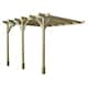 image 3 of Wall Mounted Premium Pergola 3 Post - L420 x W420 x H270 cm - Light Green