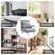 image 8 of HOMCOM Single Folding 5 Position Convertible Sleeper Chair Bed Light Grey