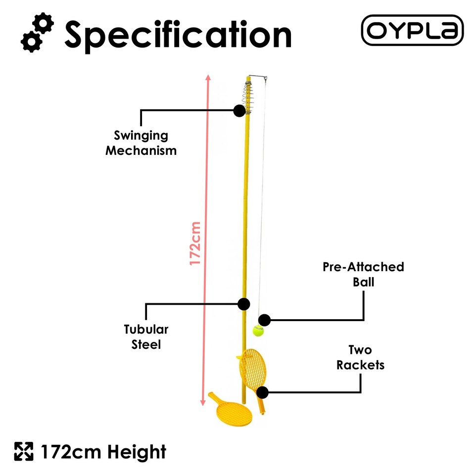 image 1 of 2 Player Garden Swing Tennis Ball & Bat Game Set