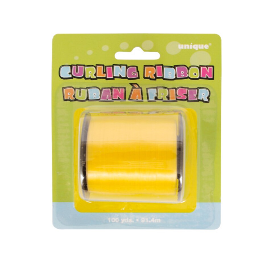 image 1 of Yellow Curling Ribbon - 100 yd / 91.4m