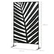 image 3 of Outsunny 6.5FT Metal Outdoor Privacy Screen Panel with Stand, Banana Leaf Style