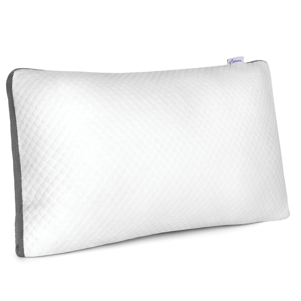 image 1 of Aamira Luxury Orthopaedic Shredded Memory Foam Bed Pillow 70x45cm, Neck Support Pillow | White | White | 70x45 cm | 1