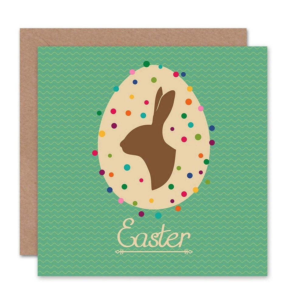 image 1 of Bunny Polka Dot Egg Easter Card