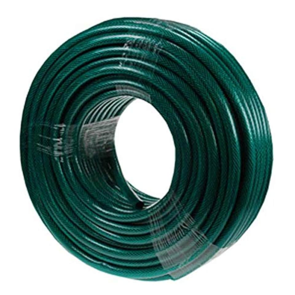 image 1 of 15m Reinforced Garden Hose Pipe in Green | Green | Green