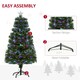 image 6 of HOMCOM 4FT Multicoloured Artificial Christmas Tree w/ Pre-Lit Modes Metal Stand