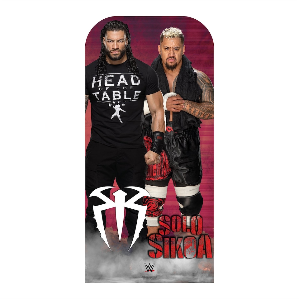 image 1 of Roman Reigns and Solo Sikoa WWE Stand In Cardboard Cutout 193cm