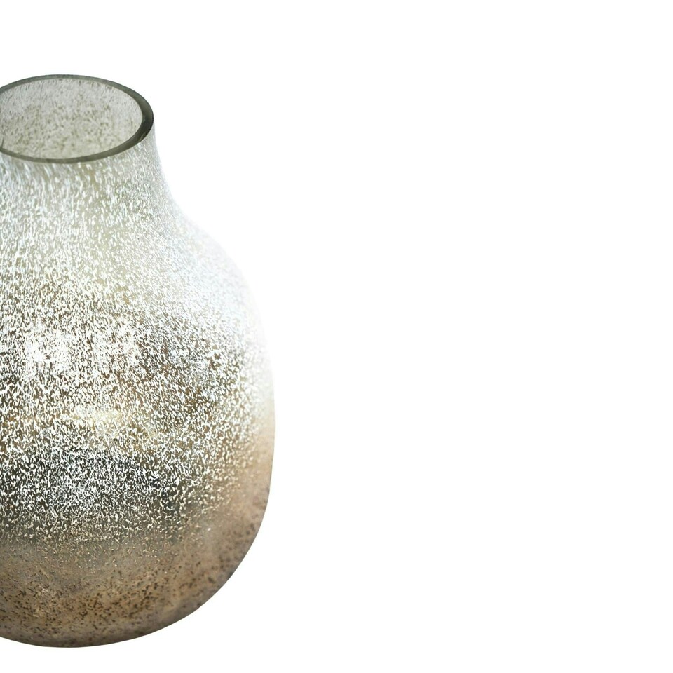 image 1 of Verre Round Frosted Vase - Glass - L21 x W21 x H25 cm - Gold | Grey