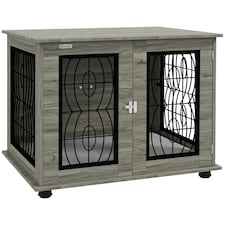 PawHut Dog Crate Furniture, End Table for Medium Dogs w/ Cushion