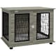 image 1 of PawHut Dog Crate Furniture, End Table for Medium Dogs w/ Cushion