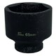 image 1 of 65mm 3/4in Drive Metric Shallow Impact Wheel Nut Socket 6 Sided Single-Hex