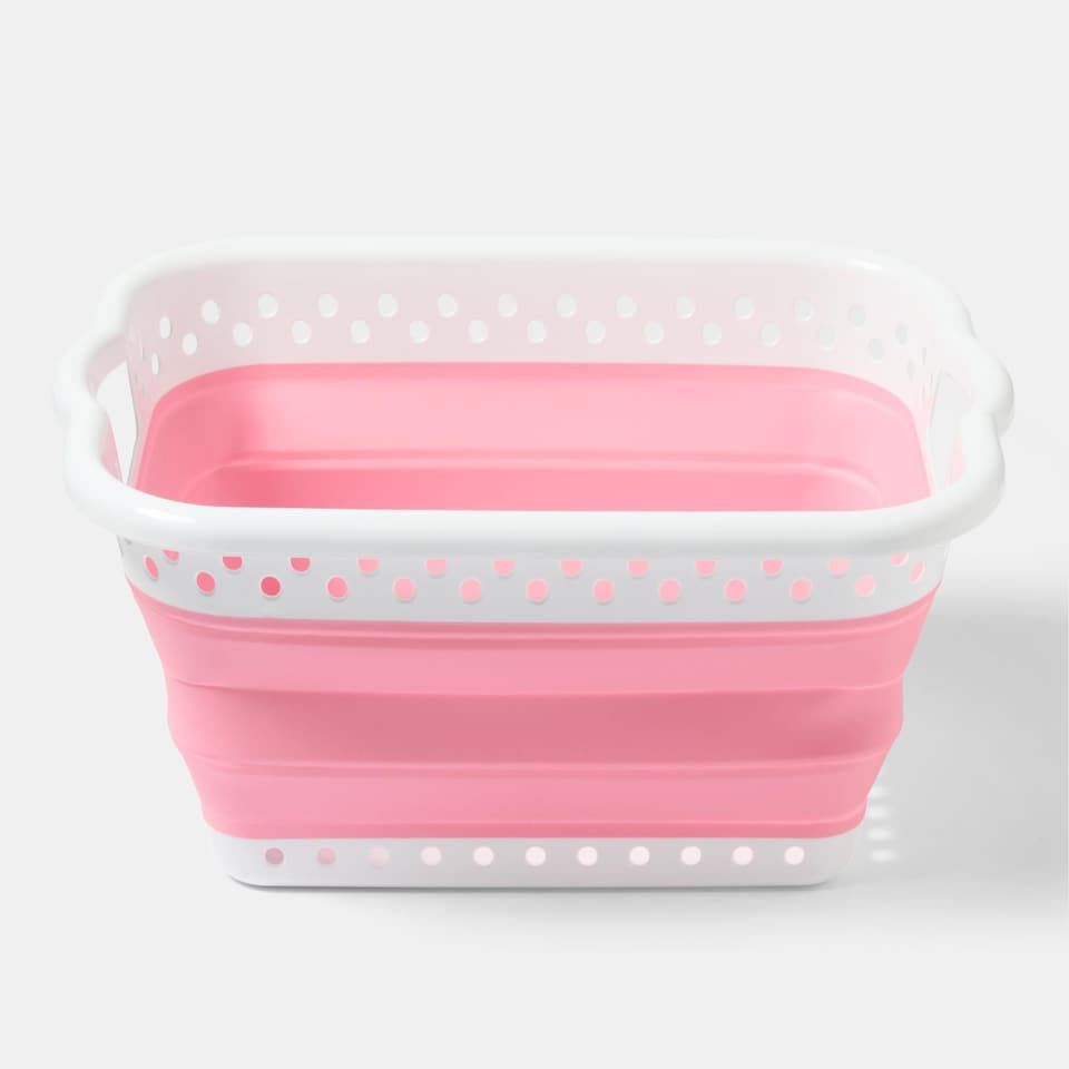 image 1 of OHS Collapsible Laundry Basket Folding Washing Clothes Storage