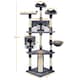 image 3 of Yaheetech 200 cm Multilevel Cat Tree with Two Condos Dark Grey