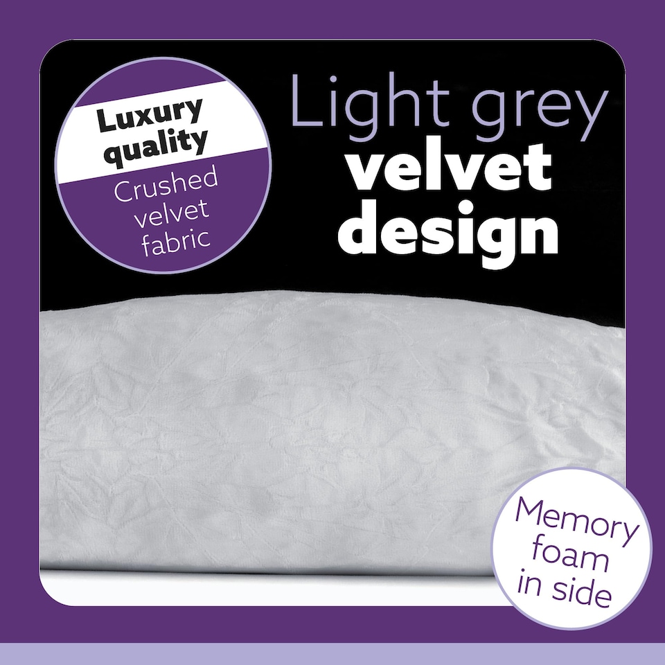 image 1 of Aamira Light Grey Pregnancy Maternity Pillow,140x70x20cm J Shaped Memory Foam | Grey | Grey | Standard | 1