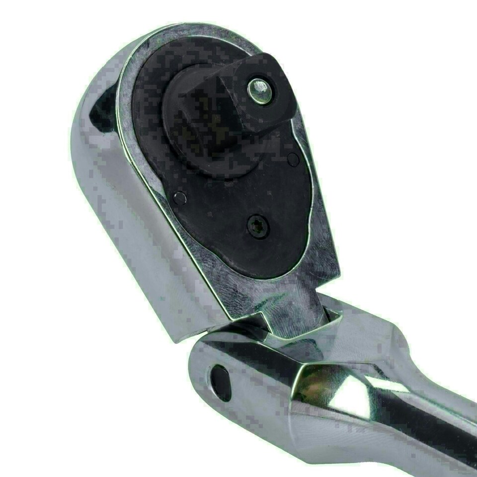 image 1 of 1/2 Drive Flexi Flexible Head Ratchet Straight Handle 72 Teeth Quick Release