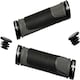 image 4 of AWE AWEGrip Alloy BMX MTB Bike Grey/Black Handlebar Locking Grips + End Caps