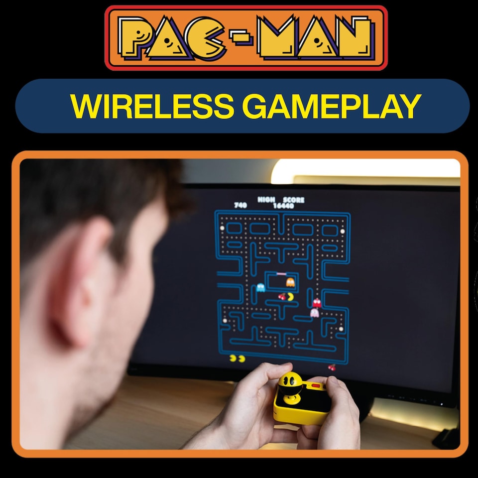 image 1 of PAC-MAN Plug & Play TV Arcade Console with Wireless Controller