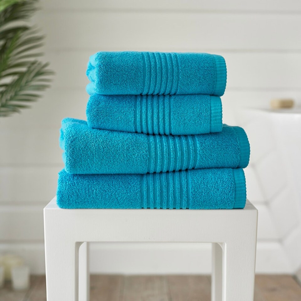 image 1 of Quik Dri Absorbent Cotton Soft Rapid Drying Towels Multi | Sapphire | Hand towel